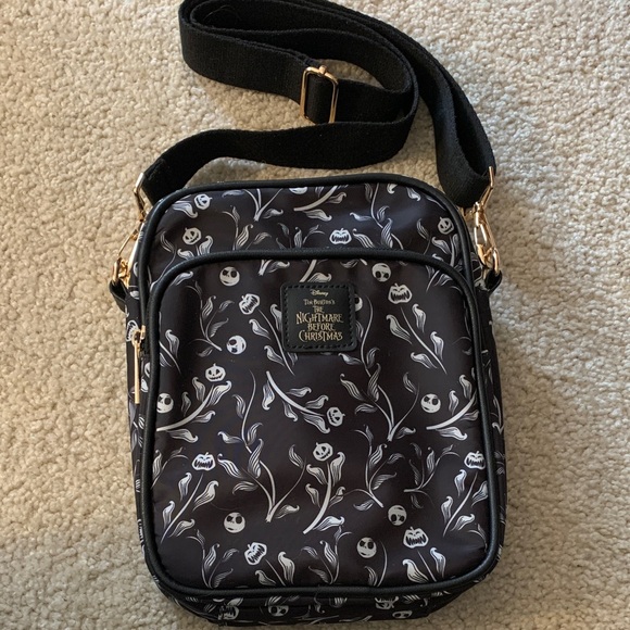 Disney Handbags - Disney Tim Burton’s “The Nightmare Before Christmas” Black & Gray Crossbody Bag
